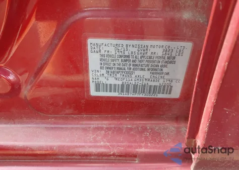 2015 Nissan Sentra Sv z USA, uszkodzony, nr VIN 3N1AB7AP7FY300221